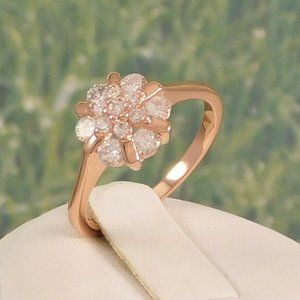 Rose Gold Diamond Cluster Ring